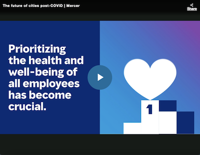 The Future of Cities Post-COVID video screen